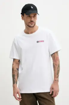 Converse tricou din bumbac barbati, culoarea alb, cu imprimeu, 10027993-A02 imagine