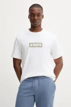 Converse tricou din bumbac culoarea alb, cu imprimeu, 10027995-A04 imagine