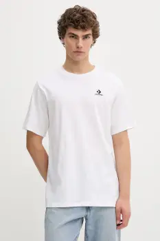 Converse tricou din bumbac culoarea alb, cu imprimeu, CVM5T876 imagine