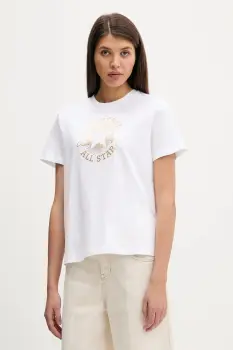 Converse tricou din bumbac culoarea alb, CVW5T845 imagine