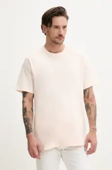 Converse tricou din bumbac culoarea bej, cu imprimeu, 10023876-A47 imagine