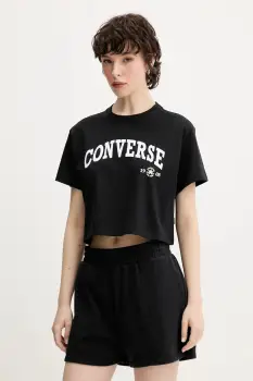 Converse tricou din bumbac culoarea negru, 10026367-A02 imagine