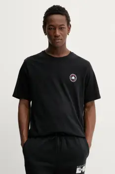 Converse tricou din bumbac culoarea negru, cu imprimeu, CVM5T565 imagine