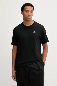 Converse tricou din bumbac culoarea negru, cu imprimeu, CVM5T876 imagine