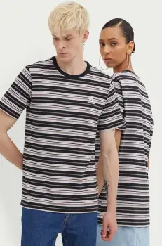 Converse tricou din bumbac culoarea negru, modelator, 10027159-A01 imagine