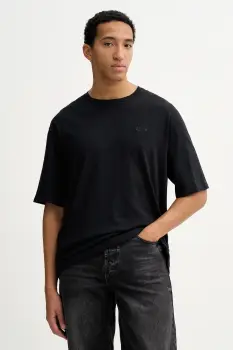 Converse tricou din bumbac culoarea negru, uni, CVM5T800 imagine