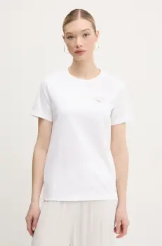 Converse tricou din bumbac femei, culoarea alb, 10027379-A01 imagine