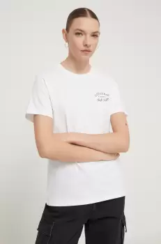 Converse tricou din bumbac femei, culoarea alb imagine