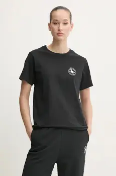 Converse tricou din bumbac femei, culoarea negru, 10027570-A02 imagine