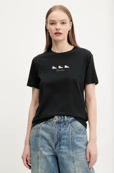 Converse tricou din bumbac femei, culoarea negru, 10027753-A02 imagine