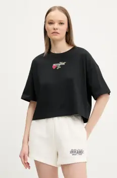 Converse tricou din bumbac femei, culoarea negru, 10028306-A02 imagine