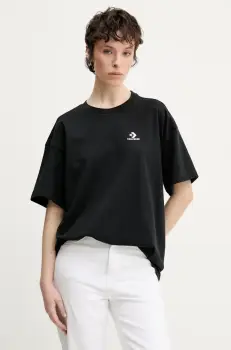 Converse tricou din bumbac femei, culoarea negru, 10028415-A01 imagine