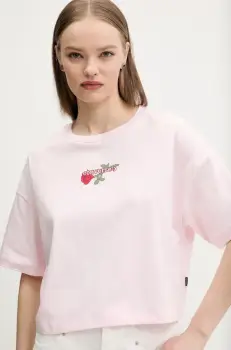 Converse tricou din bumbac femei, culoarea roz, 10028306-A03 imagine