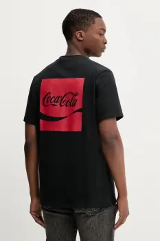 Converse tricou din bumbac x Coca Cola culoarea negru, cu imprimeu, CVM5T514 imagine