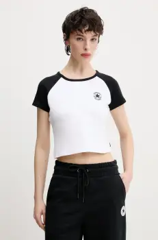 Converse tricou femei, culoarea alb, 10027396-A01 imagine