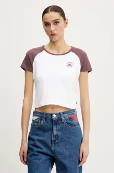 Converse tricou femei, culoarea alb, 10027396-A03 imagine