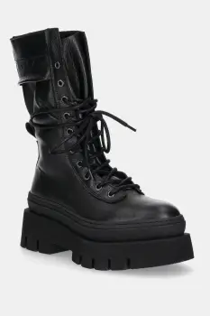 Copenhagen cizme de piele culoarea negru, cu platforma, CPH691 leather imagine