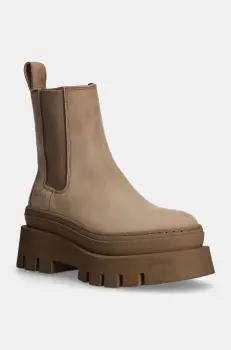 Copenhagen ghete chelsea de piele femei, culoarea bej, cu platforma, CPH686 vitello imagine