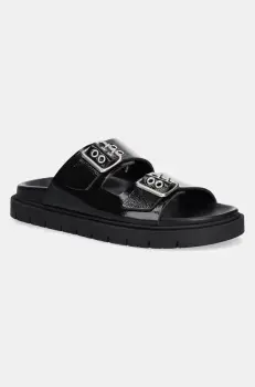 Copenhagen papuci din piele Suede femei, culoarea negru, CPH796 imagine