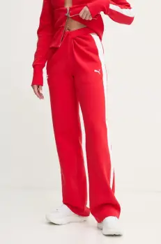 Coperni pantaloni de trening x Puma culoarea rosu, neted, 628303 imagine