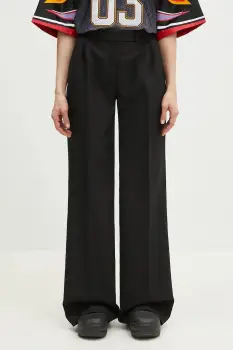 Coperni pantaloni Wide Leg Tailored femei, culoarea negru, lat, high waist, COPP90F3004 imagine