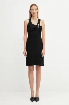 Coperni rochie din bumbac Washing Clip Rib Dress culoarea negru, midi, mulata, COPR192F5033 imagine