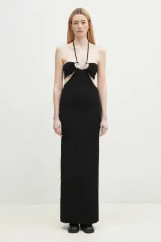 Coperni rochie Knitted Halter culoarea negru, maxi, mulata, COPML135Y3010 imagine