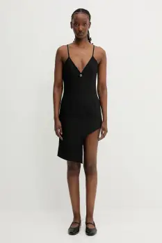 Coperni rochie Tailored Asymmetric culoarea negru, mini, drept, COPR187F3004 imagine