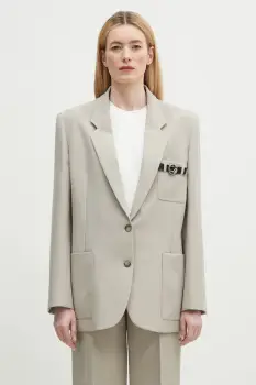 Coperni sacou Belted Pocket Tailored culoarea bej, oversize, neted, COPV69F3004 imagine