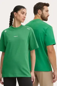 Coperni tricou din bumbac x Puma culoarea verde, neted, 628305 imagine