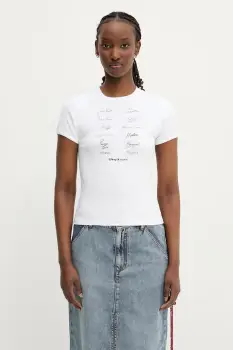 Coperni x Disney Signatures tricou din bumbac  Slim-Fit culoarea alb, DJS07F5037 imagine