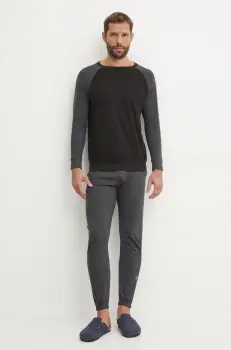 CR7 Cristiano Ronaldo pijamale de bumbac culoarea negru, neted, 8730-42-1041 imagine