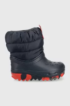 Crocs cizme de iarna copii culoarea albastru marin imagine