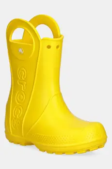 Crocs cizme HANDLE IT RAIN BOOT KIDS culoarea galben, 211052 imagine