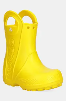 Crocs cizme HANDLE IT RAIN BOOT KIDS culoarea galben, 211056 imagine