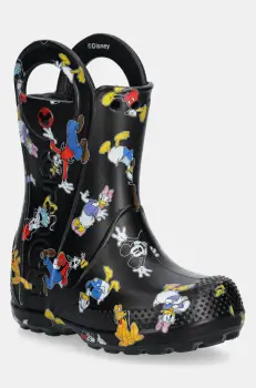Crocs cizme MICKEY FRIENDS HANDLE IT BOOT KIDS culoarea negru, 211146 imagine