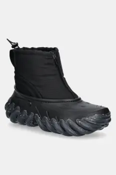 Crocs pantofi Echo Boot Z Shield femei, culoarea negru, cu toc plat, izolare usoara, 210315 imagine