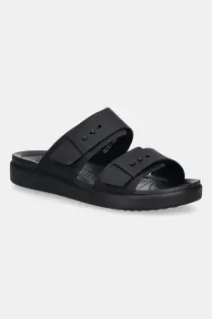 Crocs papuci Brooklyn Buckle Low culoarea negru, cu platforma, 211215 imagine