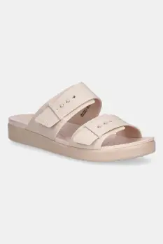 Crocs papuci Brooklyn Buckle Low culoarea roz, cu platforma, 211215 imagine