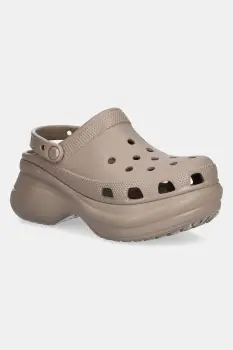 Crocs papuci Classic Bae Clog culoarea bej, cu platforma, 206302 imagine