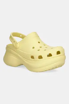 Crocs papuci Classic Bae Clog culoarea galben, cu platforma, 206302 imagine