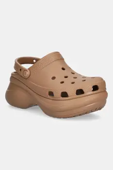 Crocs papuci Classic Bae Clog culoarea maro, cu platforma, 206302 imagine