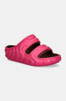 Crocs papuci Classic Cozzy Overpuff Sandal culoarea roz, 210074 imagine