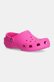 Crocs papuci Classic femei, culoarea roz, 10001 imagine