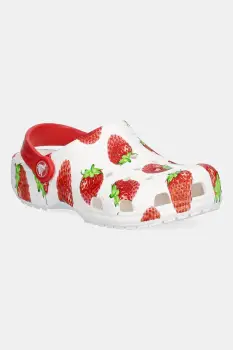 Crocs papuci CLASSIC FRESH FRUITS CLOG KIDS culoarea alb, 211020 imagine