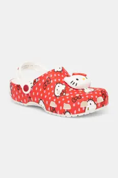 Crocs papuci Classic Hello Kitty Red Clog femei, culoarea rosu, 210575 imagine