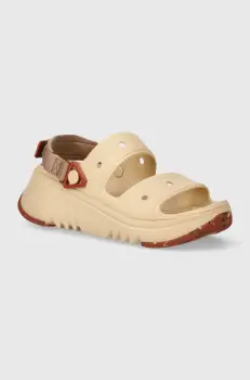 Crocs papuci Classic Hiker Xscape femei, culoarea bej, cu platforma, 208181.2DS imagine