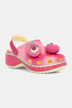 Crocs papuci Classic Lotso Platform Clog culoarea roz, cu platforma, 212240 imagine