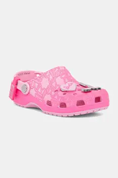 Crocs papuci Classic Mattel Pink Barbie Clog culoarea roz, 211405 imagine