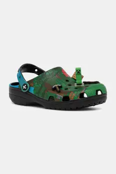 Crocs papuci Classic Minecraft Clog culoarea verde, 210829-90H imagine